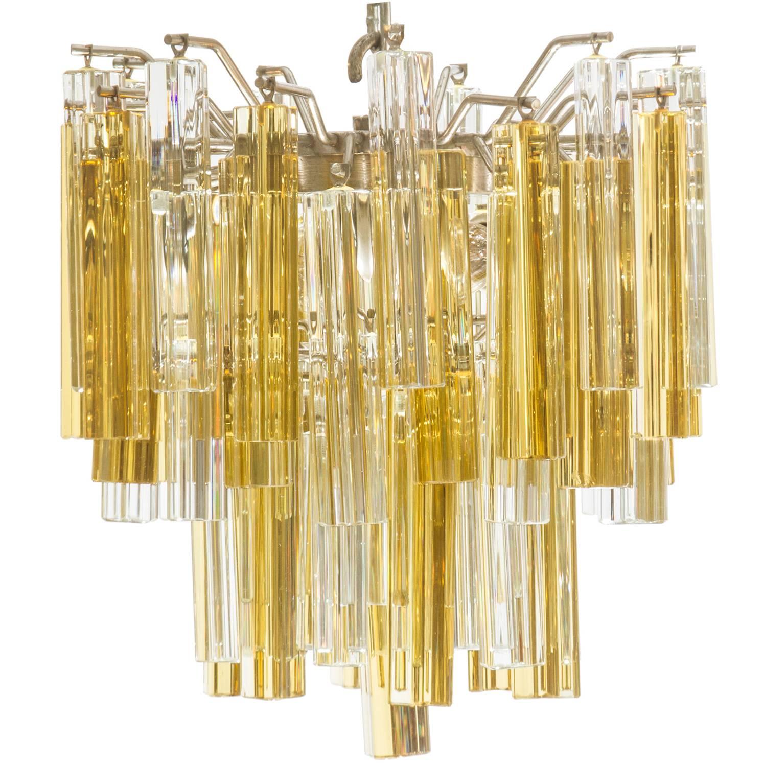 Mid-Century Venini for Camer Crystal Chandelier For Sale
