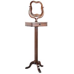French Men's Shaving Mirror on Stand Circa 1860