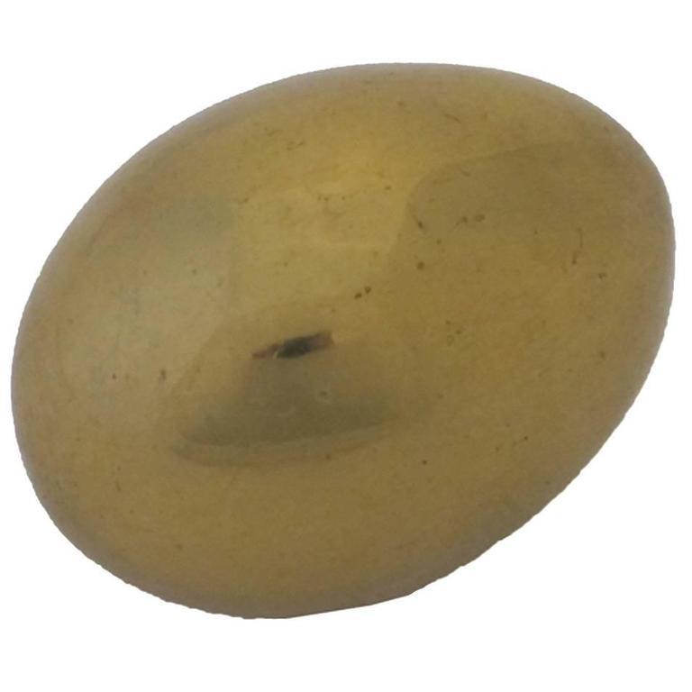 Carl Aubock Brass Egg Paperweight, Signed, Austria, 1950s For Sale at