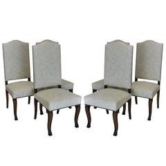 Six French High Back Dining Chairs 12