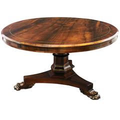 Large English Regency Rosewood Centre Table