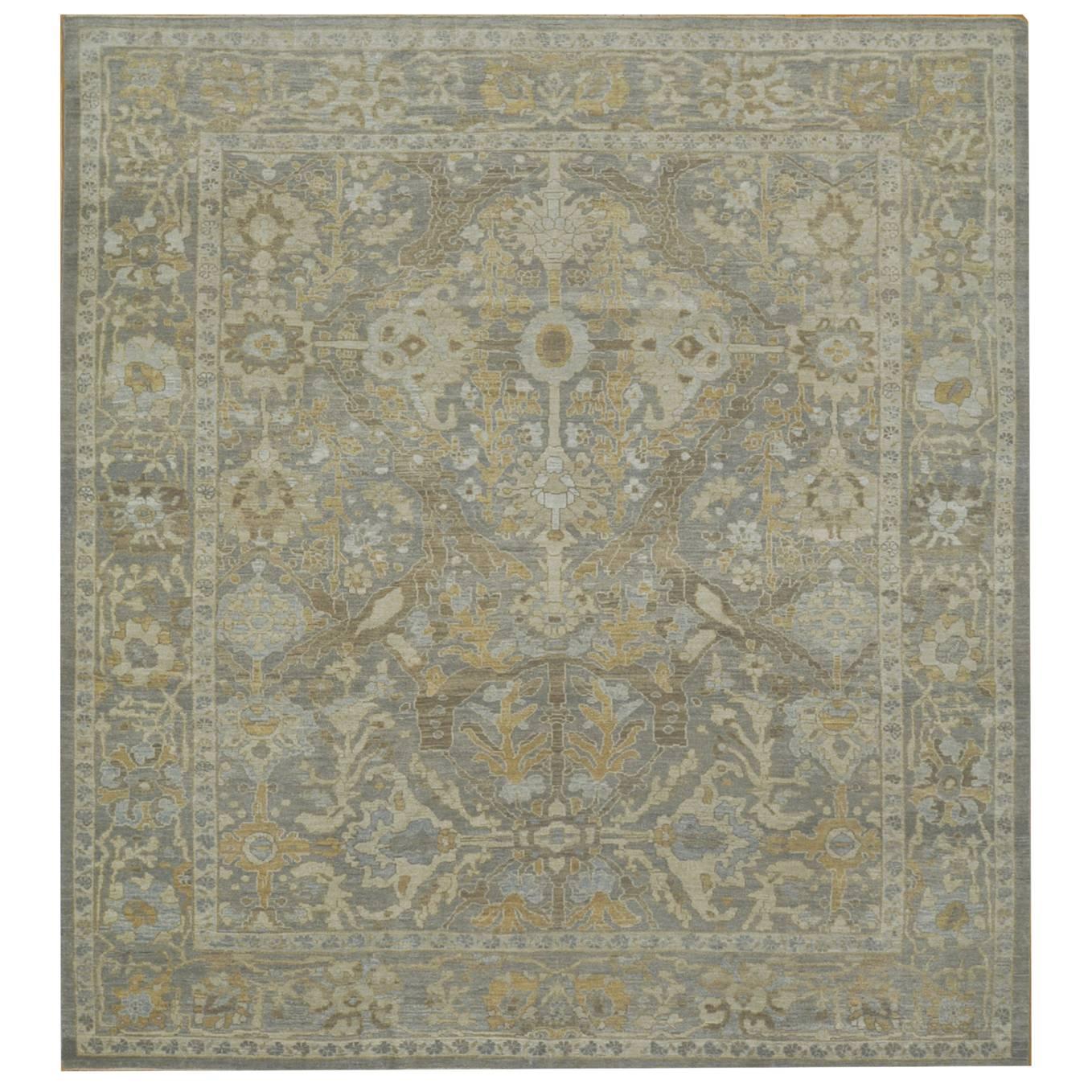 Hand-Knotted Persian Sultanabad Rug