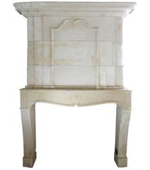 Louis XV Period Stone Fireplace, 18th Century