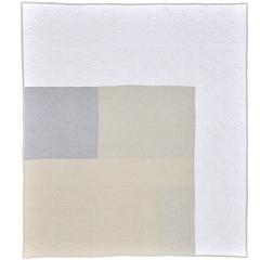 Irish Linen Contemporary Patchwork Modernist Queen Quilt 12