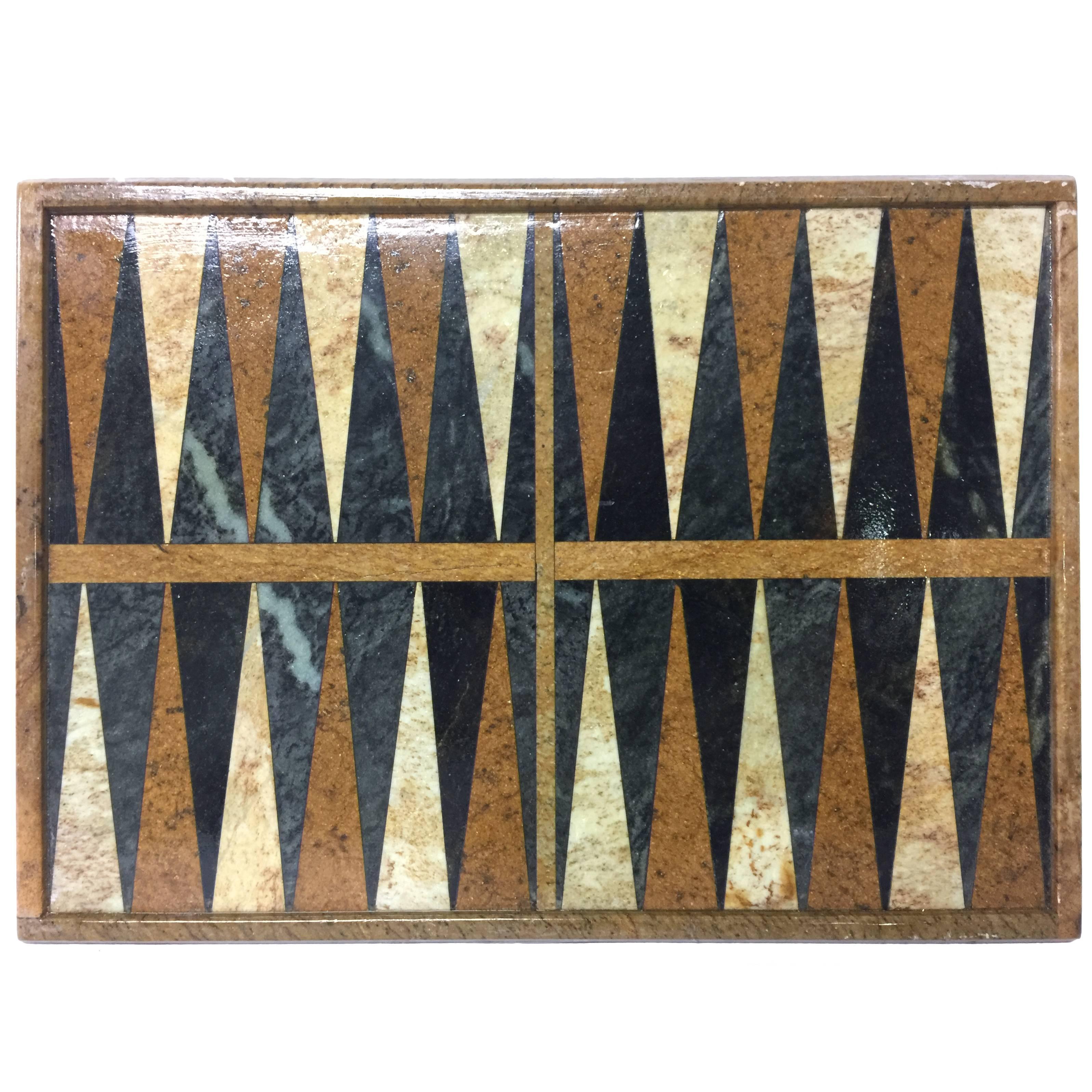 Vintage Brazilian Marble Backgammon Board