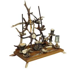 Elaborate Handmade Black Forest Style Pipe Stand, circa 1900 3