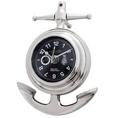 Seal Maritime Clock in Polished Nickel