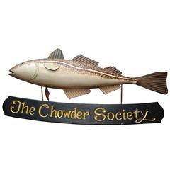 Antique Chowder Society Sign 