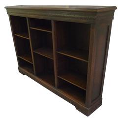 Victorian Oak Open Front Bookcase