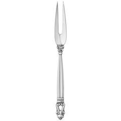 Acorn by Georg Jensen, Sterling Silver Meat Fork