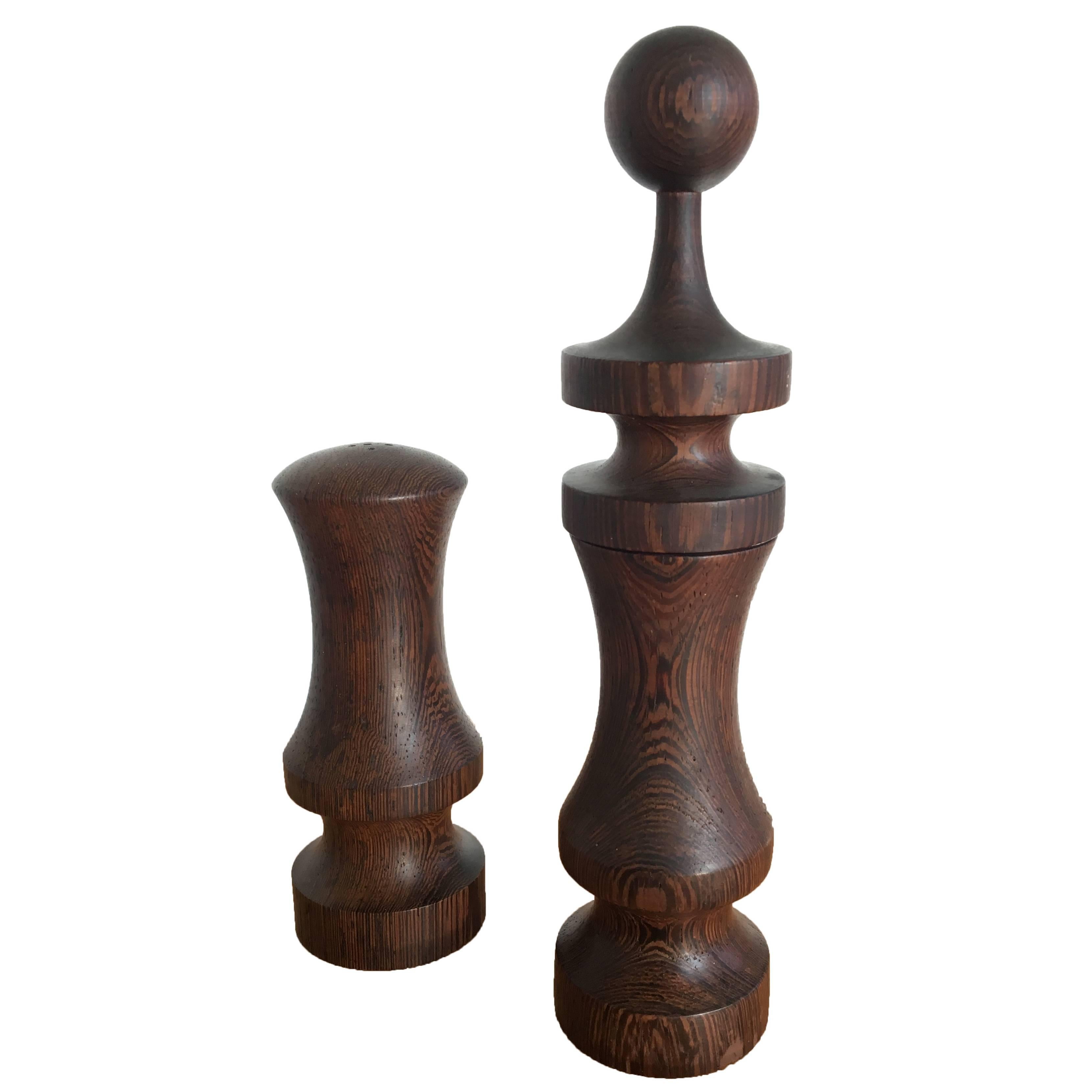 Salt Shaker and Pepper Mill in Wenge by Laurids Lonborg, Denmark For Sale