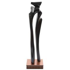 Ebonized Wood and Copper Sculpture 9