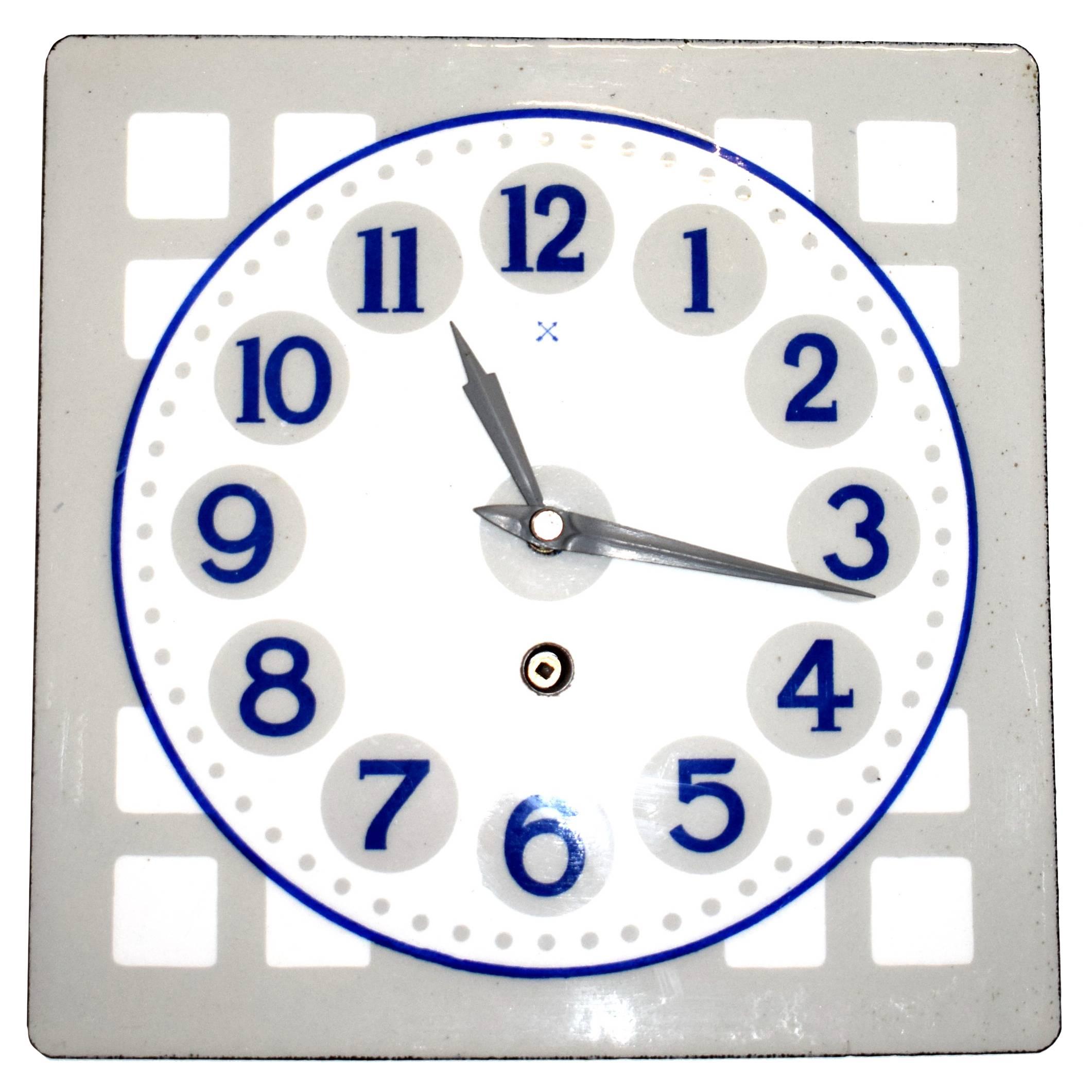Enameled Wall Clock Art Nouveau Vienna Secession For Sale
