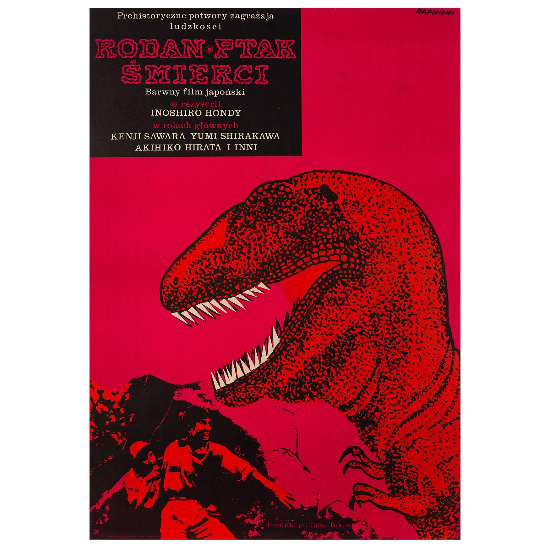 Rodan! The Flying Monster! Original Polish Film Poster, Janusz Rapnicki, 1967