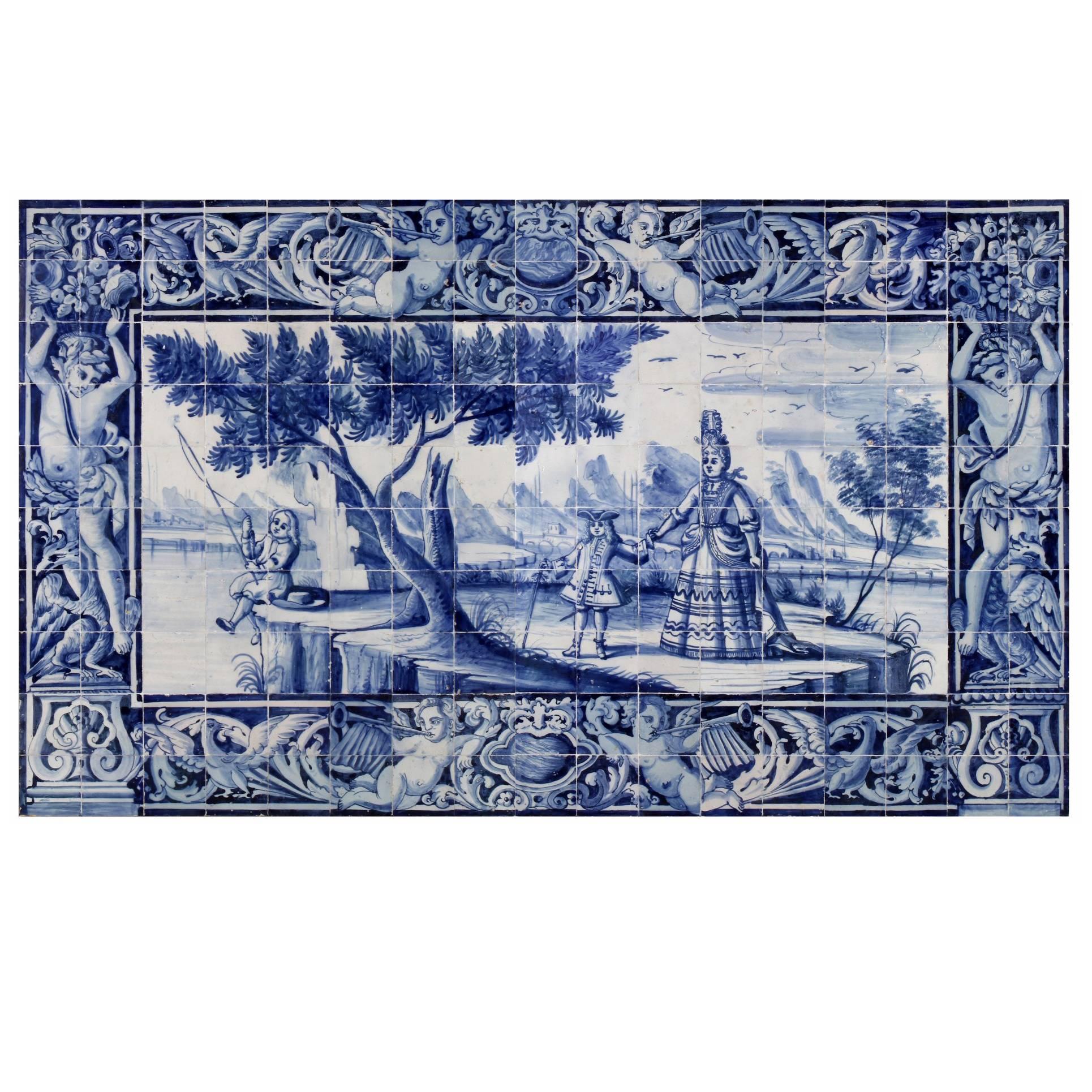 18th Century Portuguese Azulejos Mural