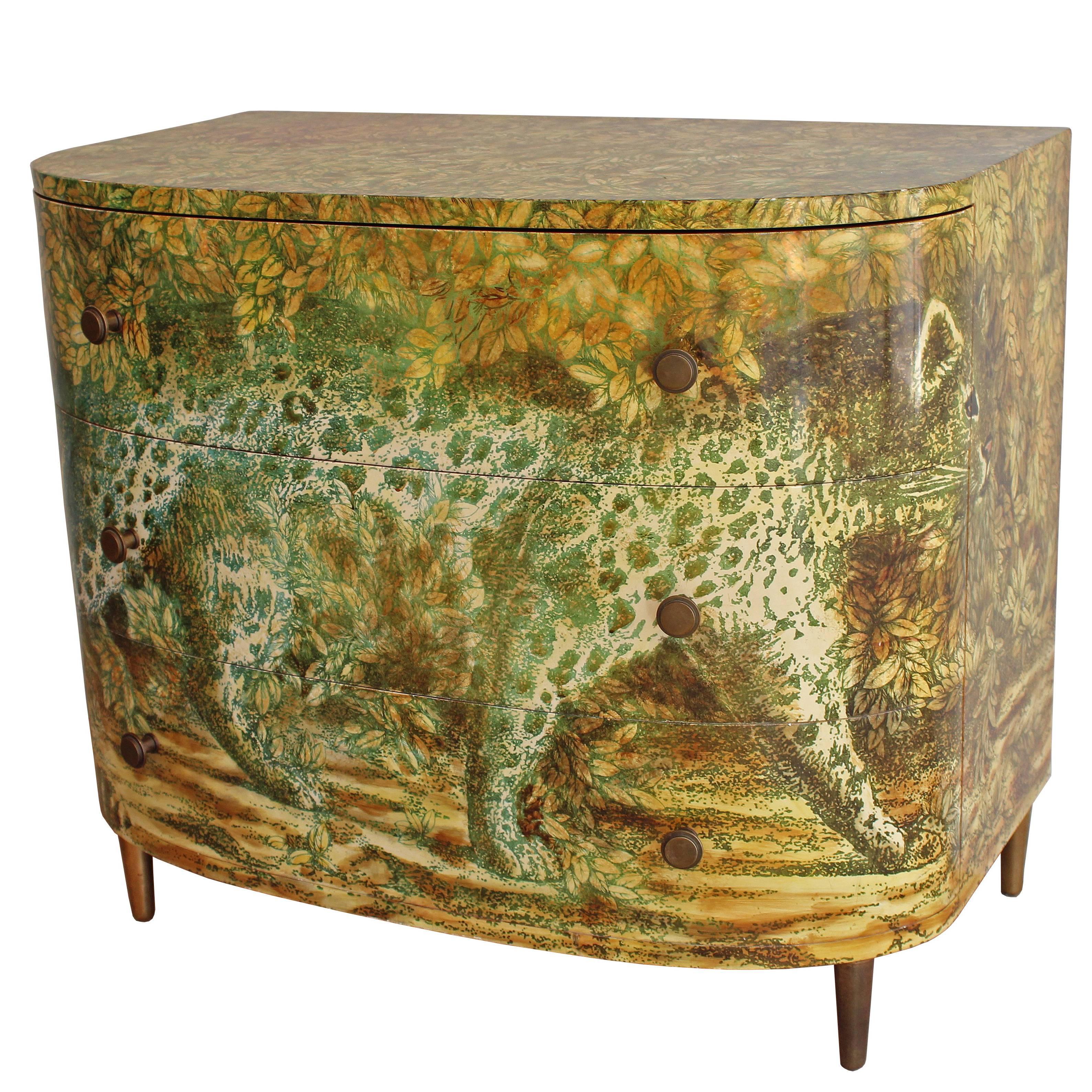 1960s 'Leopardo' Chest of Drawers by Piero Fornasetti For Sale