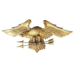 20th Century Large Giltwood Eagle Sculpture