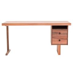 NYC Reclaimed Water Tower "Redwood Desk" Hand Turned Ebony Pulls 1