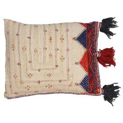 Banjara Kantha Stitched and Embroidered Indian Pillow