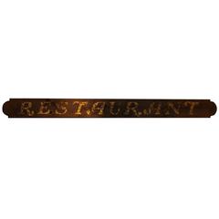 Antique Restaurant Sign