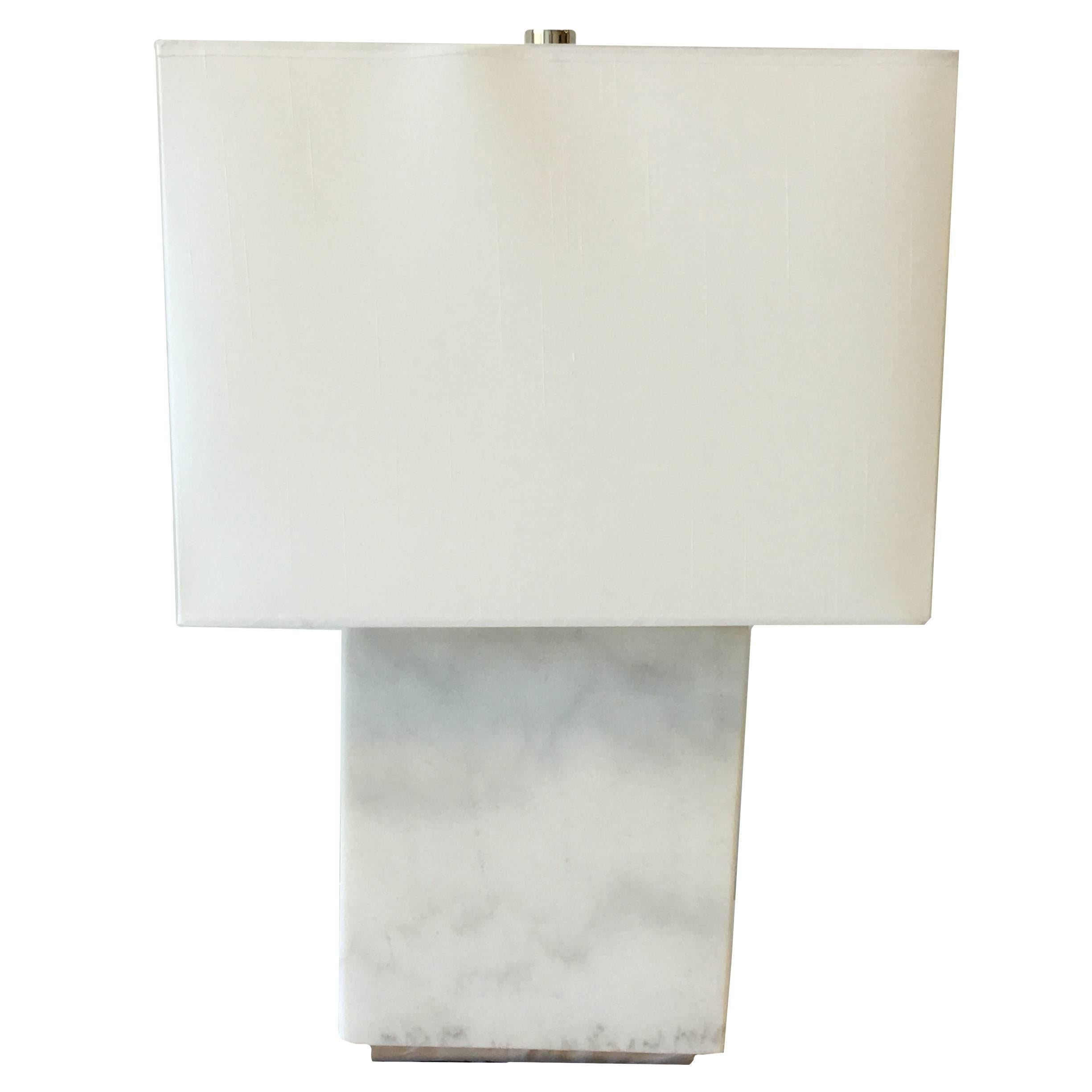 Ralph Lauren Modern Solid White Marble Lamp