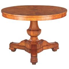 French Charles X Period Ashwood Pedestal Table, Early 1800s