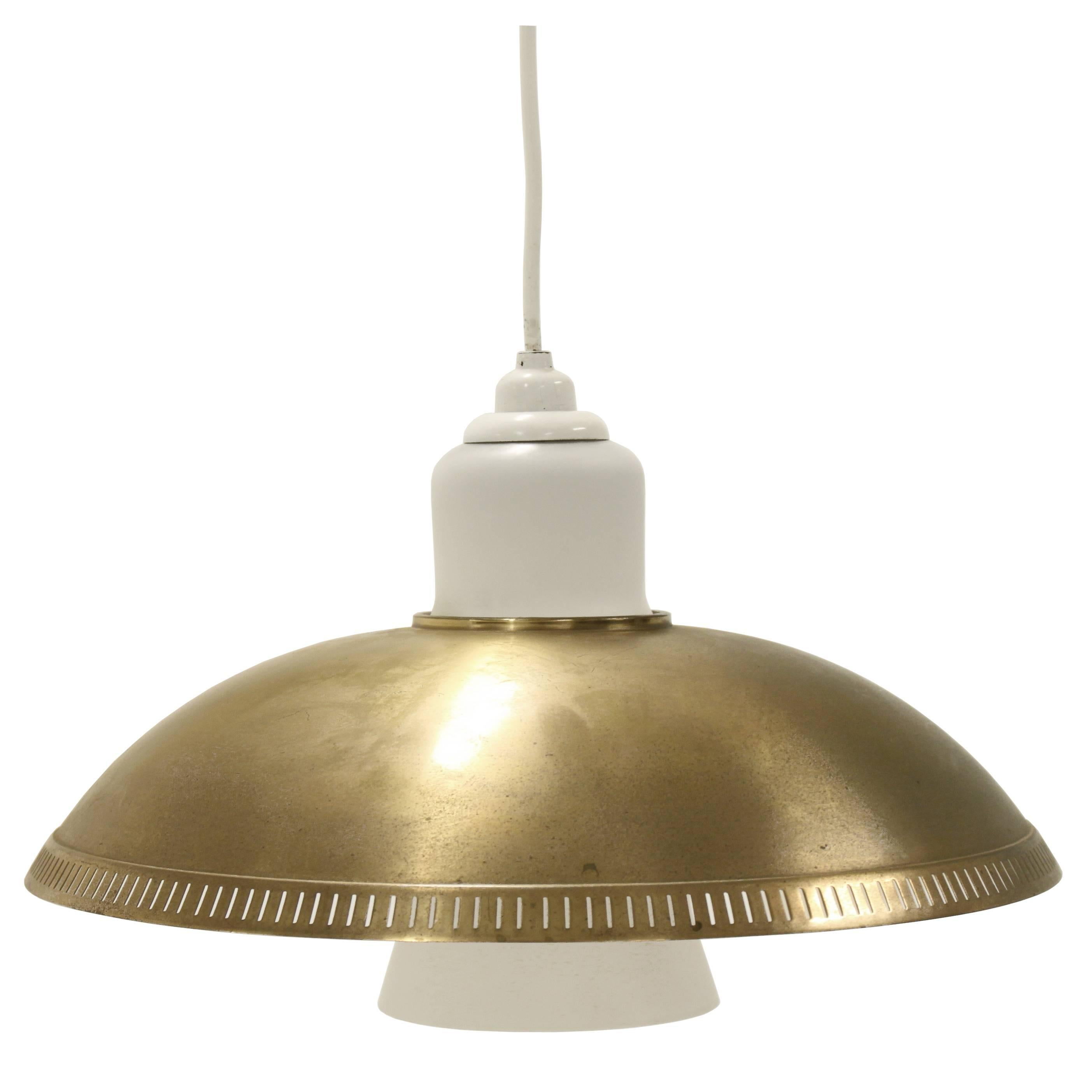 Ceiling Light in Brass by Bengt Karlby for Lyfa, 1960s
