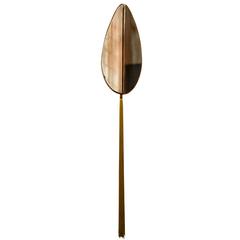 Flame Wall Sconce Lighting Candle Lamp Electrified Silvered Glass Pure Silk Bow 8