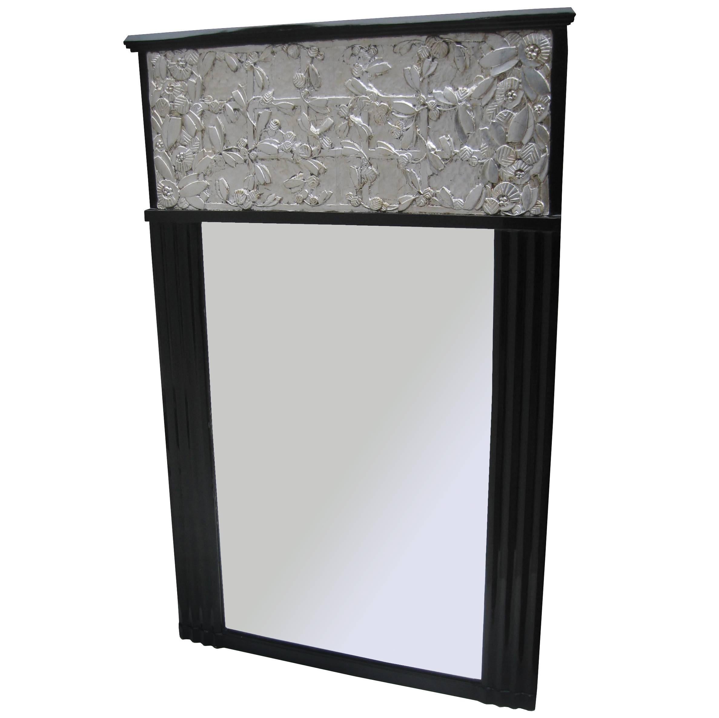 Fine Art Deco Ebonized Mirror