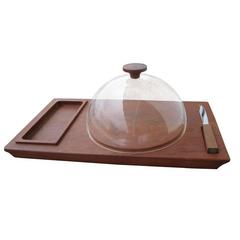 Retro Galatix Cheese Tray with Dome and Knife (MR13777)