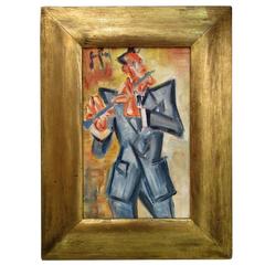 "The Flute Player" Oil Painting by Gen Paul