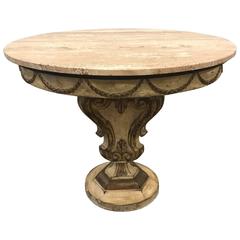 Italian Painted Travertine Top Venetian Style Centre Table 6