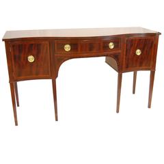 Georgian Style Flamed Mahogany Sideboard Buffet by Baker Furniture