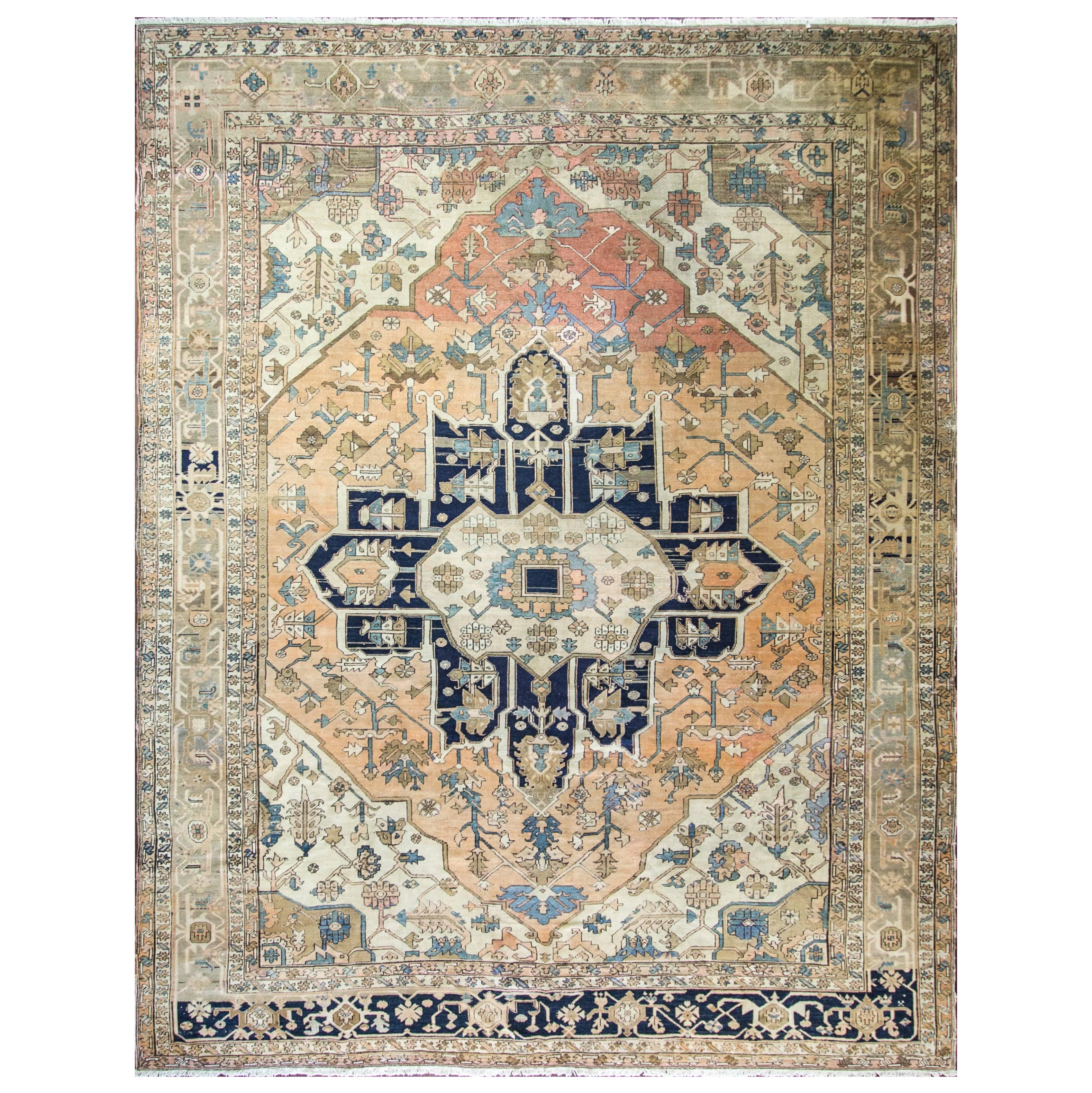 Unusual Antique Serapi