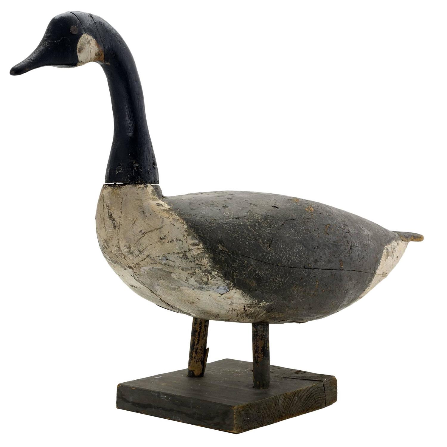 Canada Goose Decoy, Attributed to Samuel Soper, circa 1910 For Sale at