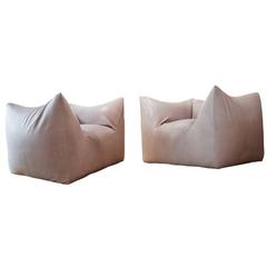 Pair of "Le Bambole" Armchairs by Mario Bellini, B&B Collection Italy, 1979