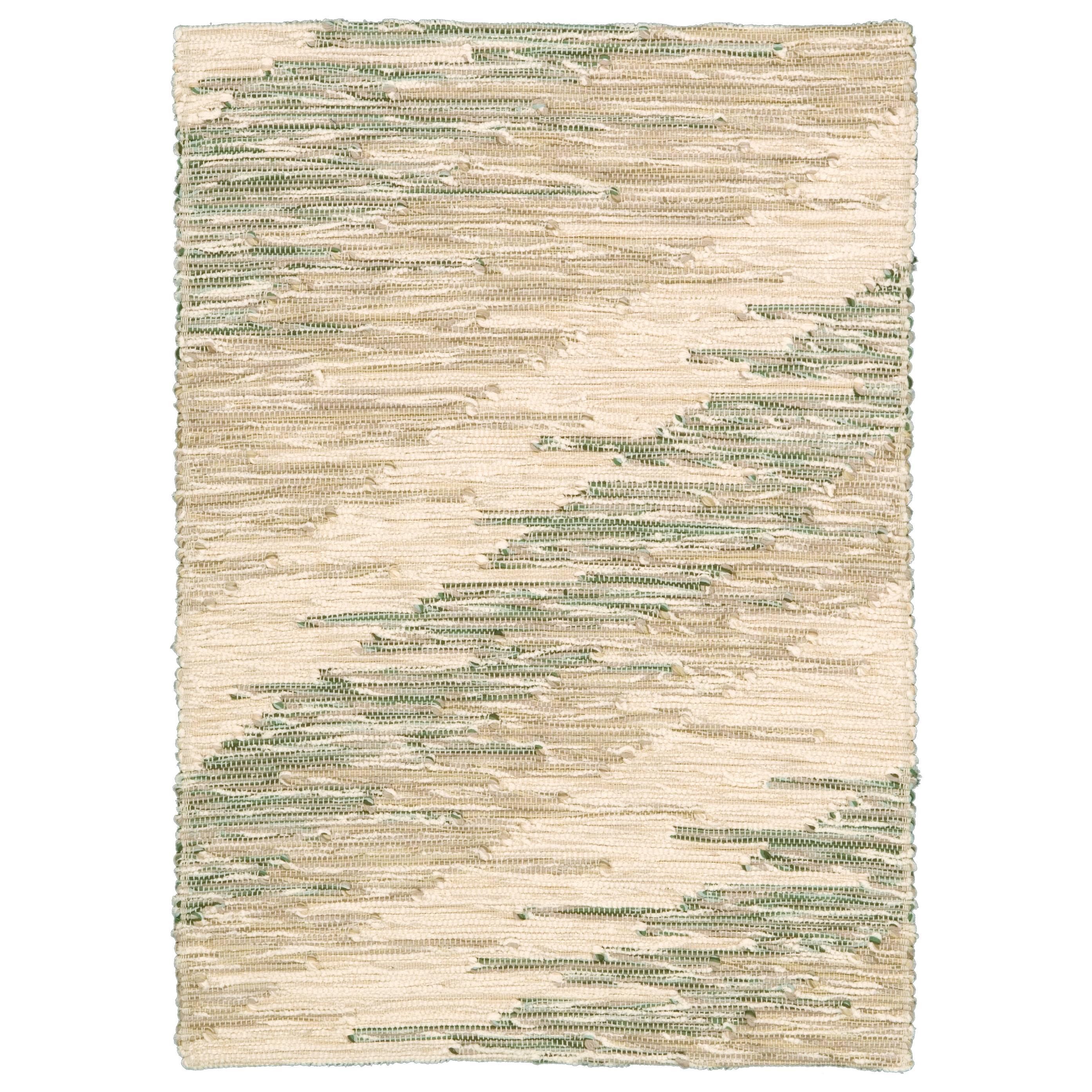 Contemporary Italian 'Intreccio Diagonale' Carpet, Beige and Green