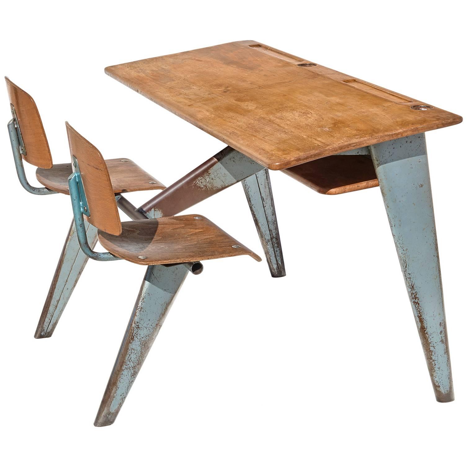 1946 Students' Desk by Jean Prouvé