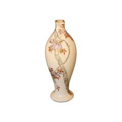 19th Century Yabu Meizan Small Vase, Japanese Satsuma Gilded Painted Ceramics
