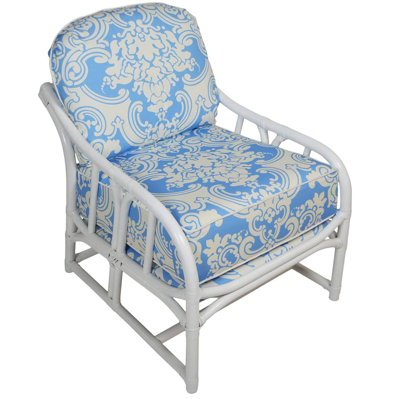 Ficks Reed Scalamandre Lounger For Sale