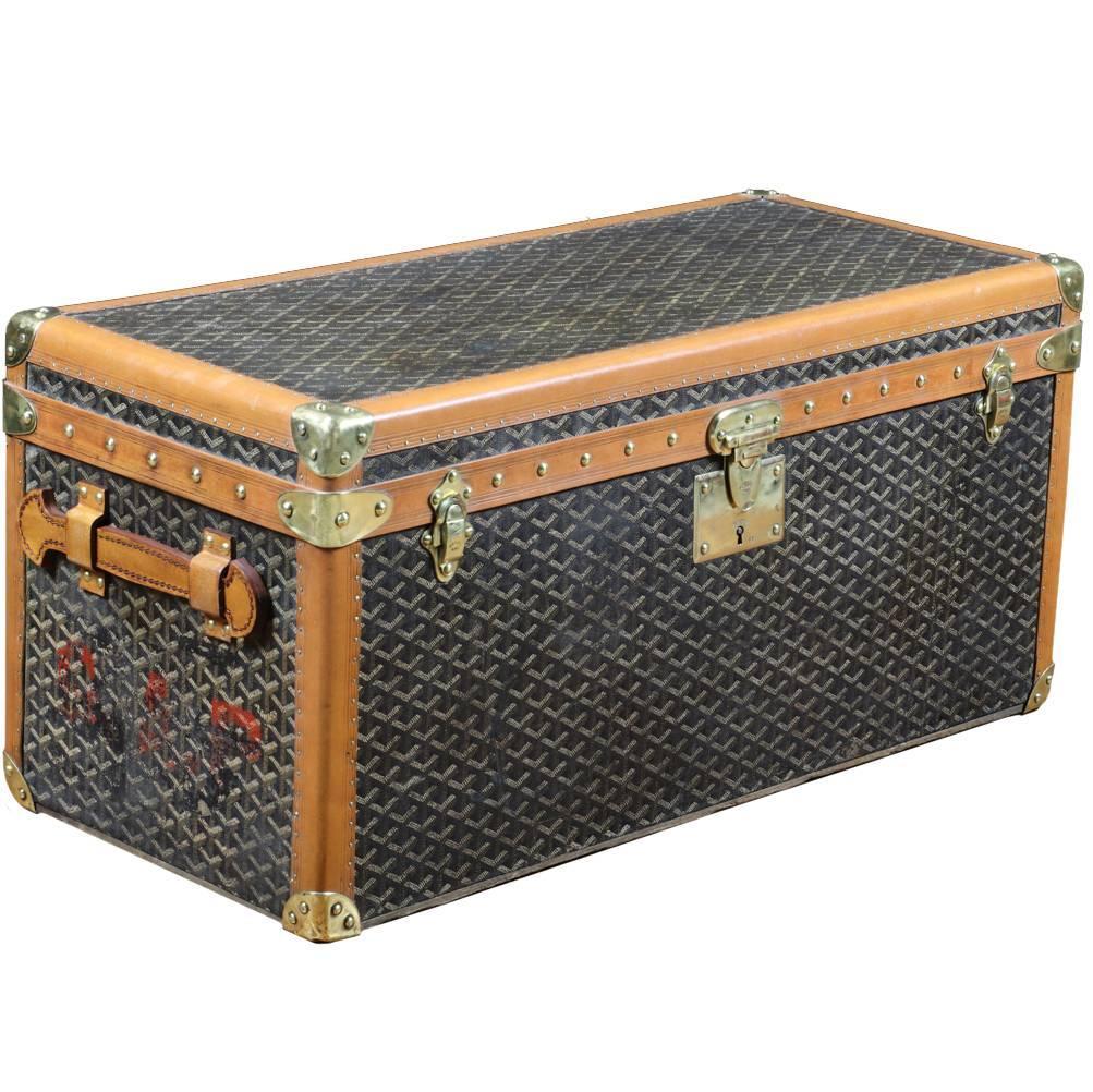 goyard vintage trunk