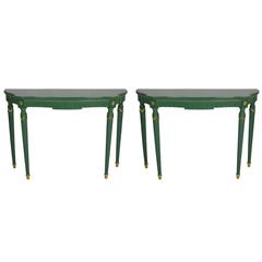 Neoclassical Console Tables, Pair