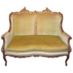 18th Century Heavily Carved French Gilded Loveseat