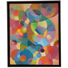Dick Hersey Abstract Geometric Painting "Bubbles" 4