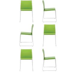Set of Italian Dining Room Armchairs, New, Made in Italy, Leather