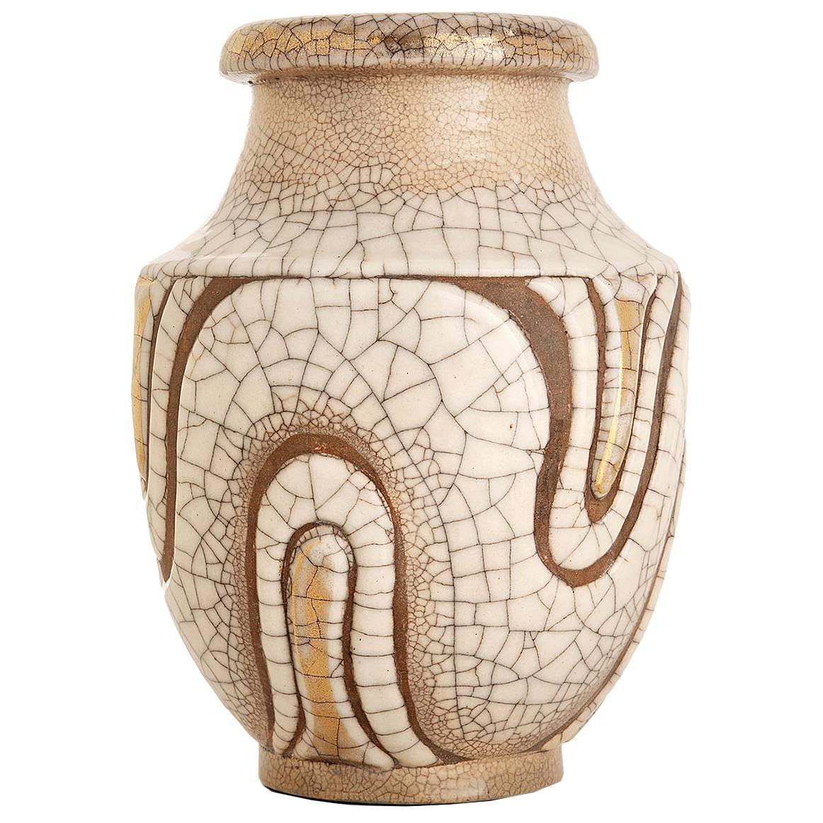 Enameled Earthenware Vase by René Buthaud, circa 1935