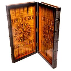 Fine Anglo-Indian Specimen Faux-Book Games Box, 19th Century