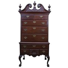19th Century American Mahogany Highboy 10