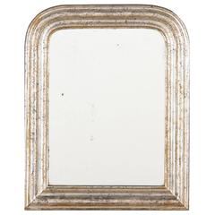 19th Century Louis Philippe Silver Gilt Mirror 2