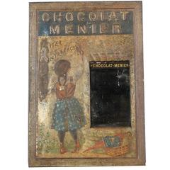 Late 19th Century Menier Chocolat Advertising Mirror